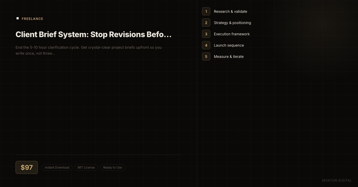 Client Brief System: Stop Revisions Before They Start preview