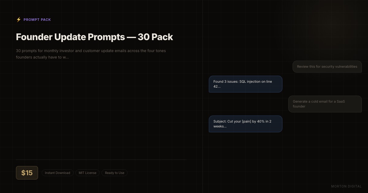 Founder Update Prompts preview