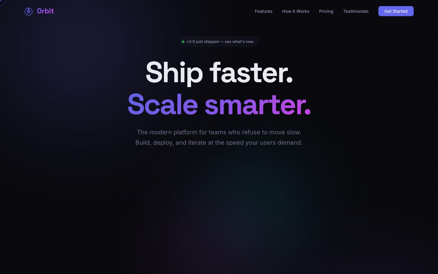 Orbit — live screenshot