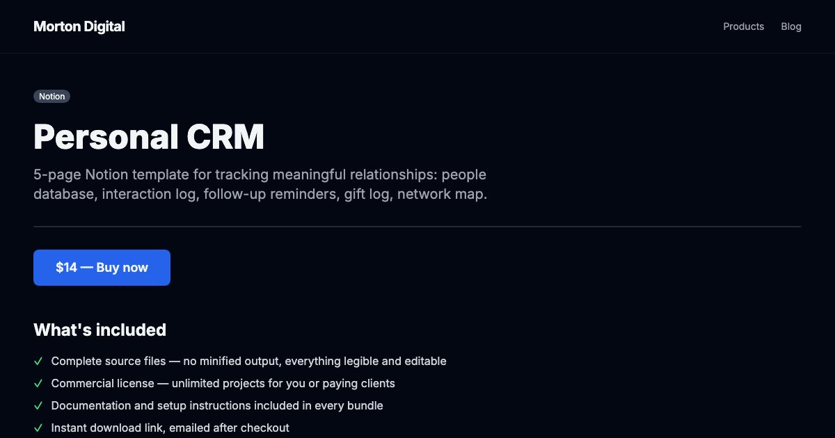 Personal CRM preview