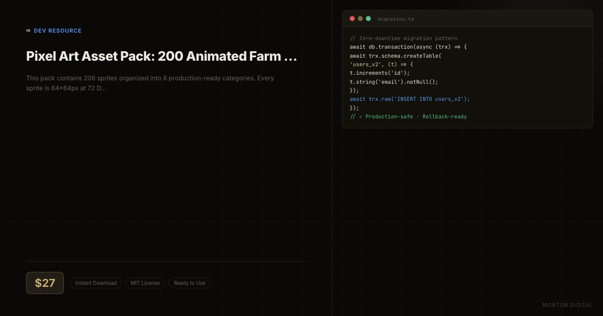 Pixel Art Asset Pack: 200 Animated Farm Sprites (Commercial License) preview