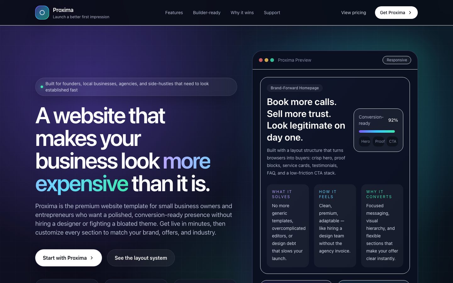 Proxima — live screenshot