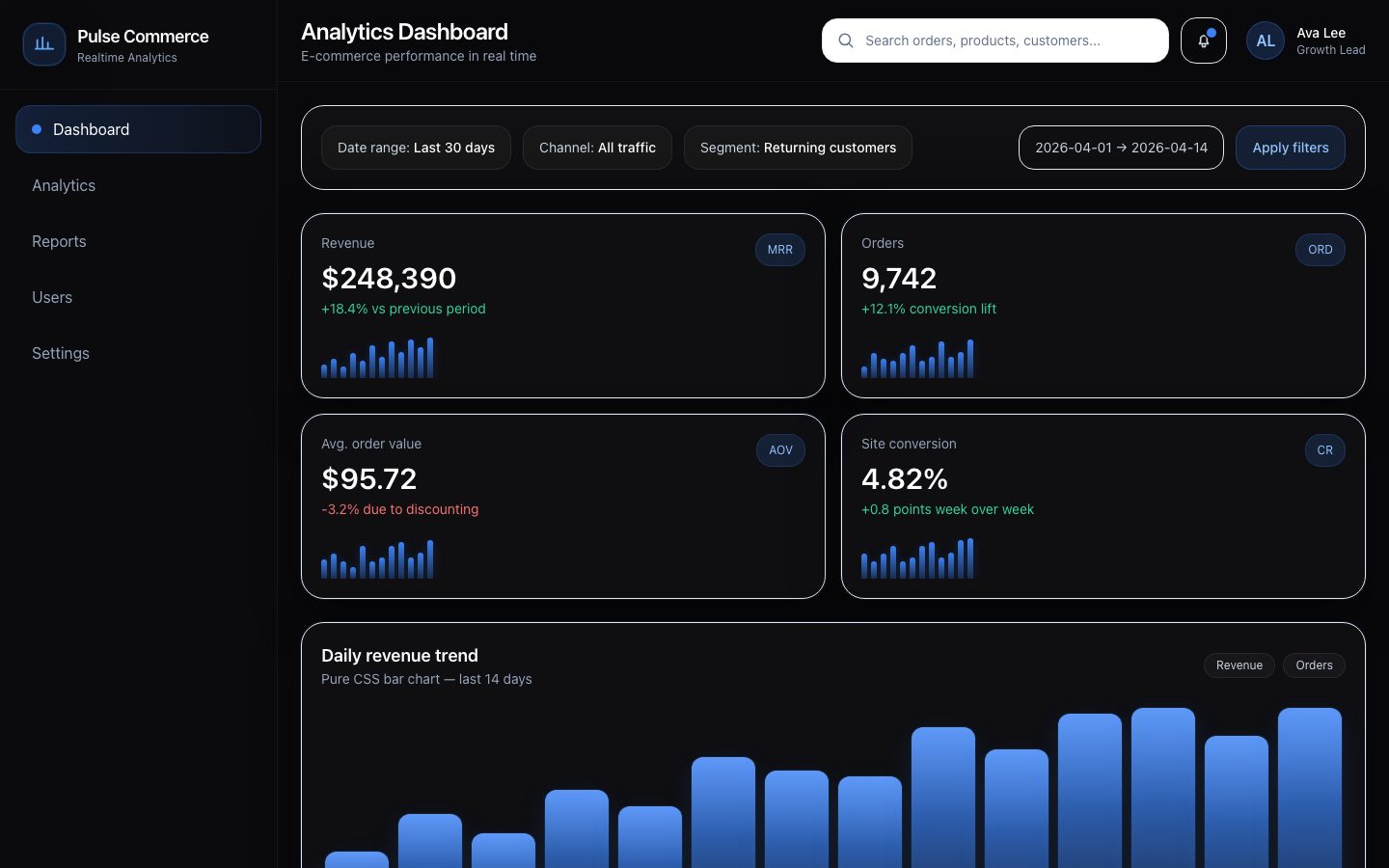 Pulse — live screenshot