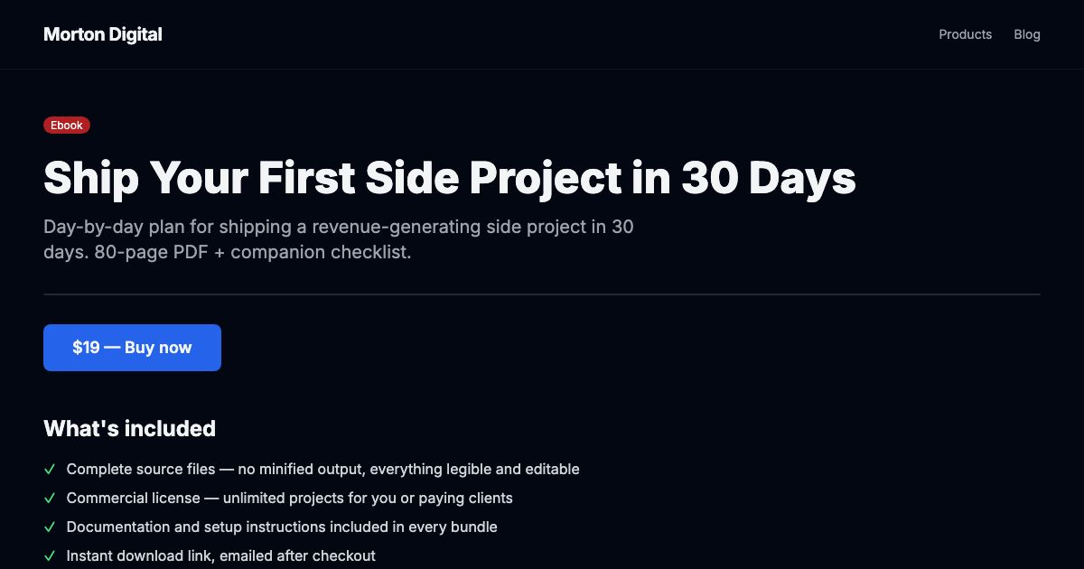 Ship Your First Side Project in 30 Days preview